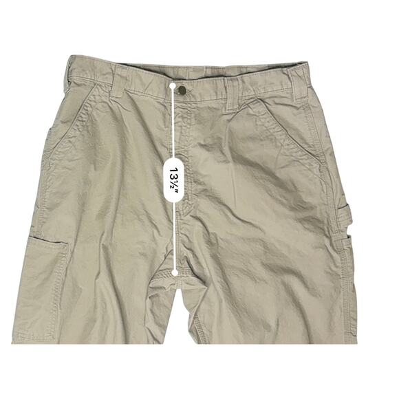 Carhartt B151 Tan‎ Duck Canvas Carpenter Dungaree Fit Work Pants 38x34 Tall - Picture 6 of 11